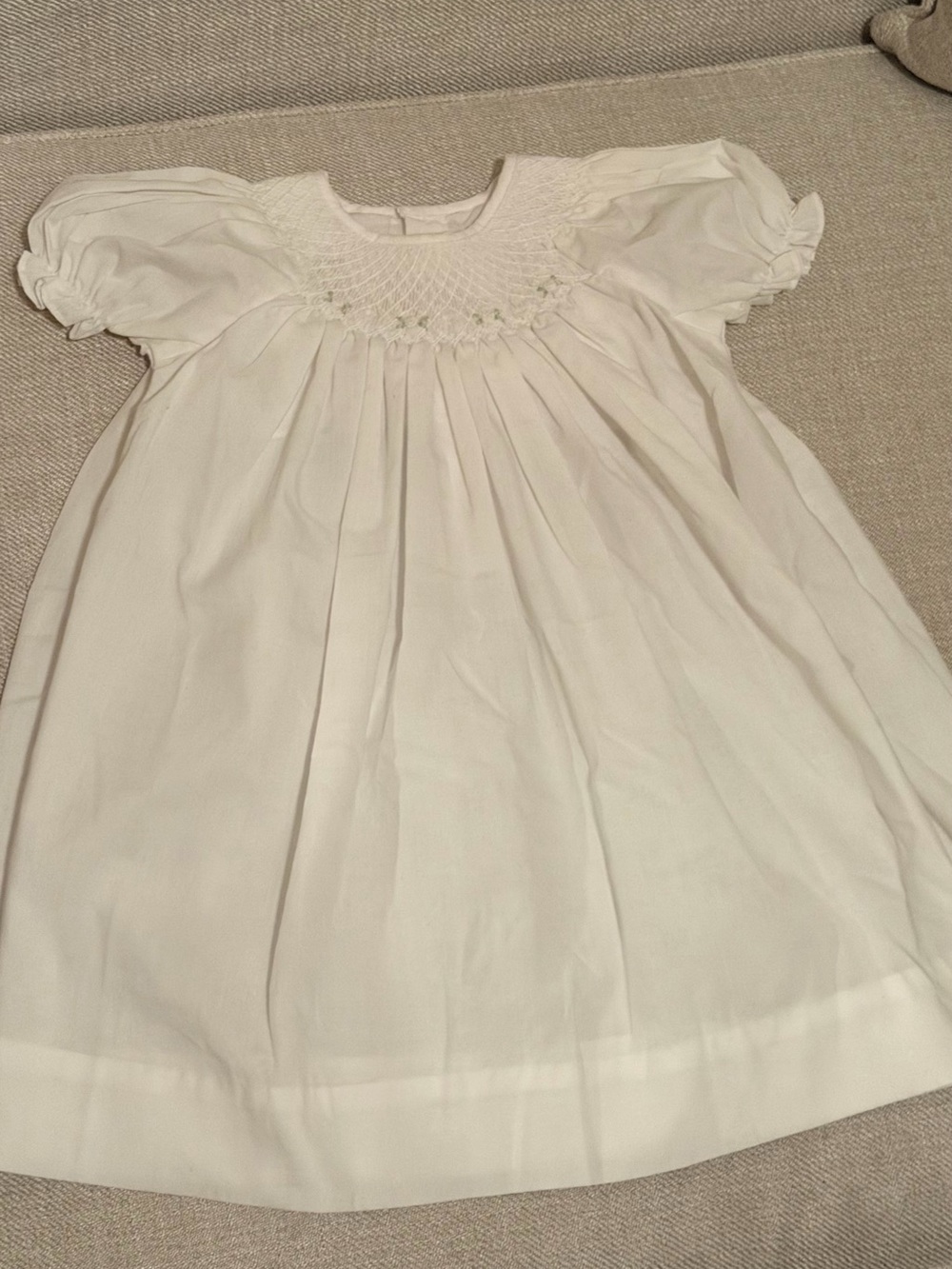 Petit Ami White Smocked Nightgown